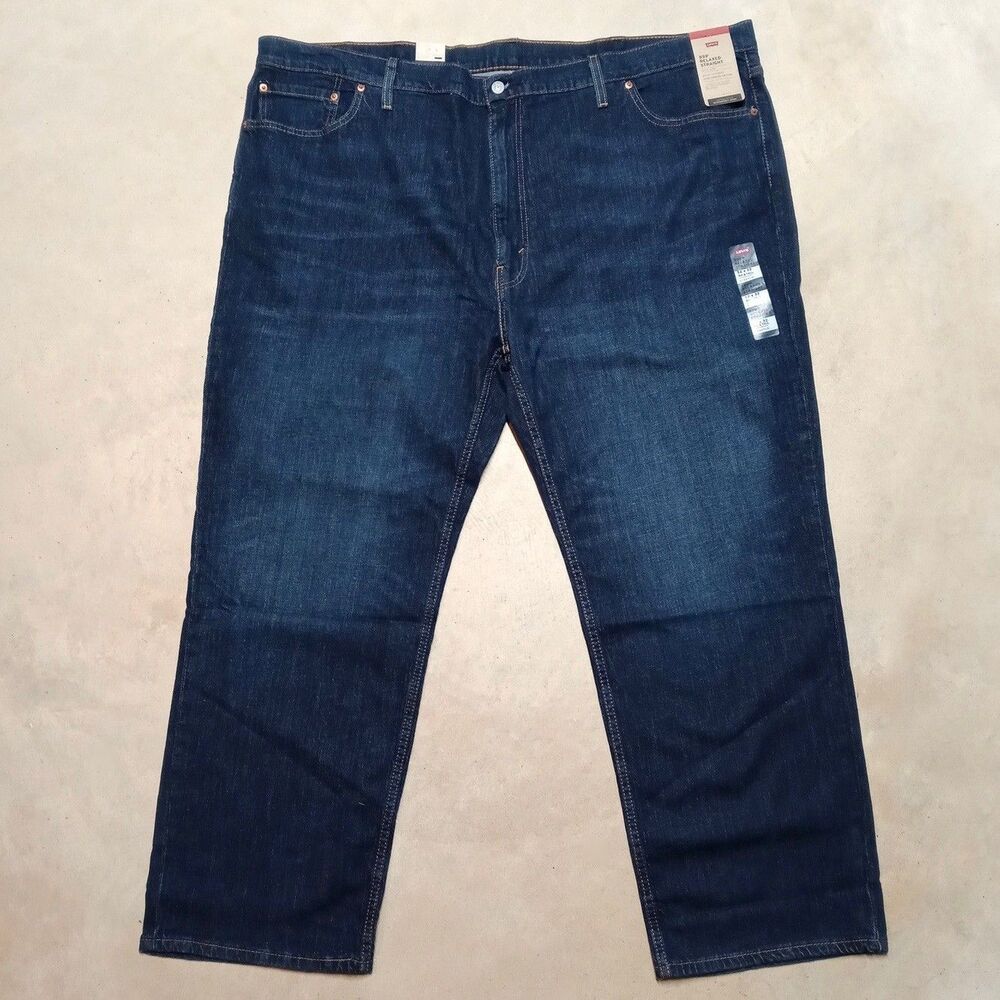 NWT Levi's 559 Relaxed Straight Fit Jeans Size 52x32 Dark Wash Stretch Denim NEW